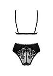 Мереживне боді Obsessive Maderris M/L Чорне, фото 5