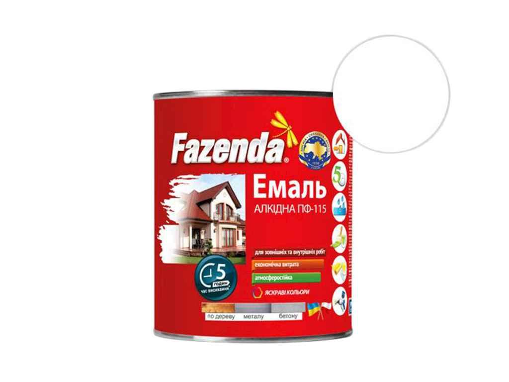 Емаль алкідна ПФ-115 Білий глянсовий 2,8кг ТМ FAZENDA, фото 1