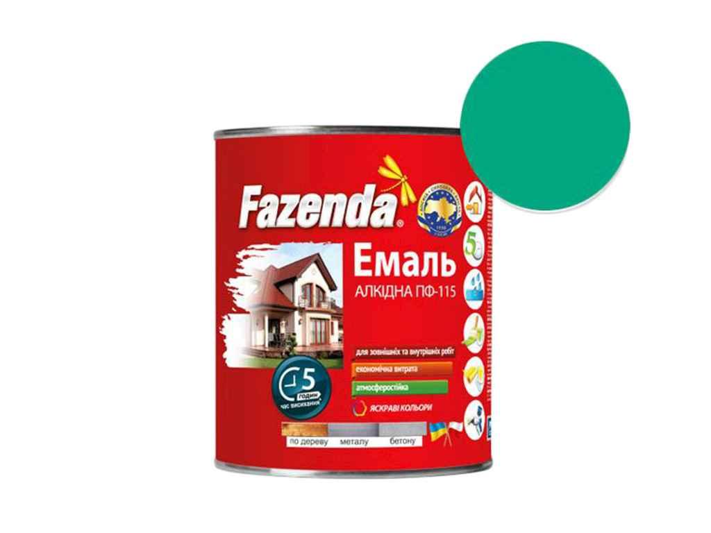 Емаль алкідна ПФ-115 Бiрюзовий 0,9кг ТМ FAZENDA, фото 1