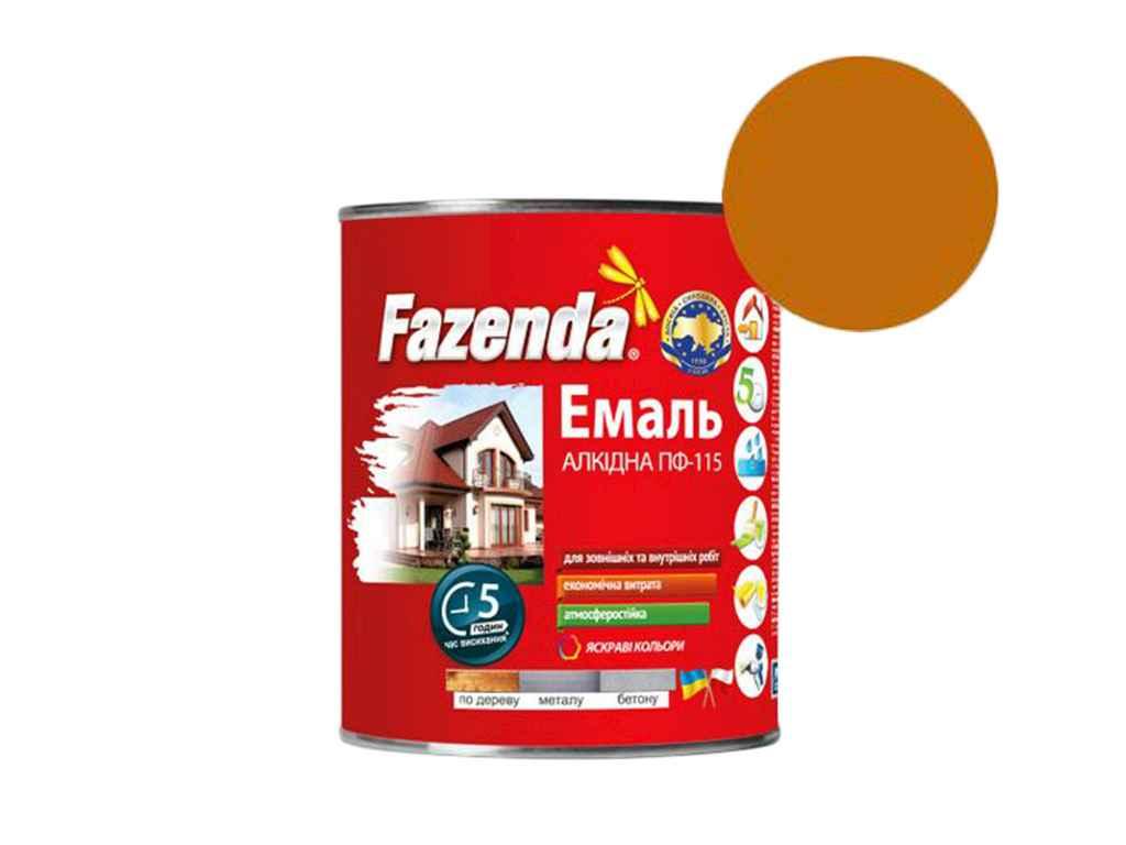 Емаль алкідна ПФ-115 Жовто-коричневий 2,8кг ТМ FAZENDA, фото 1