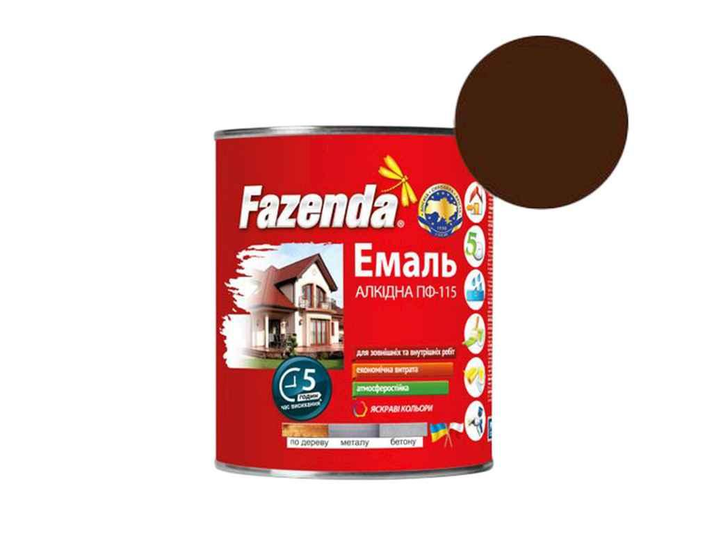 Емаль алкідна ПФ-115 Коричневий 2,8кг ТМ FAZENDA, фото 1