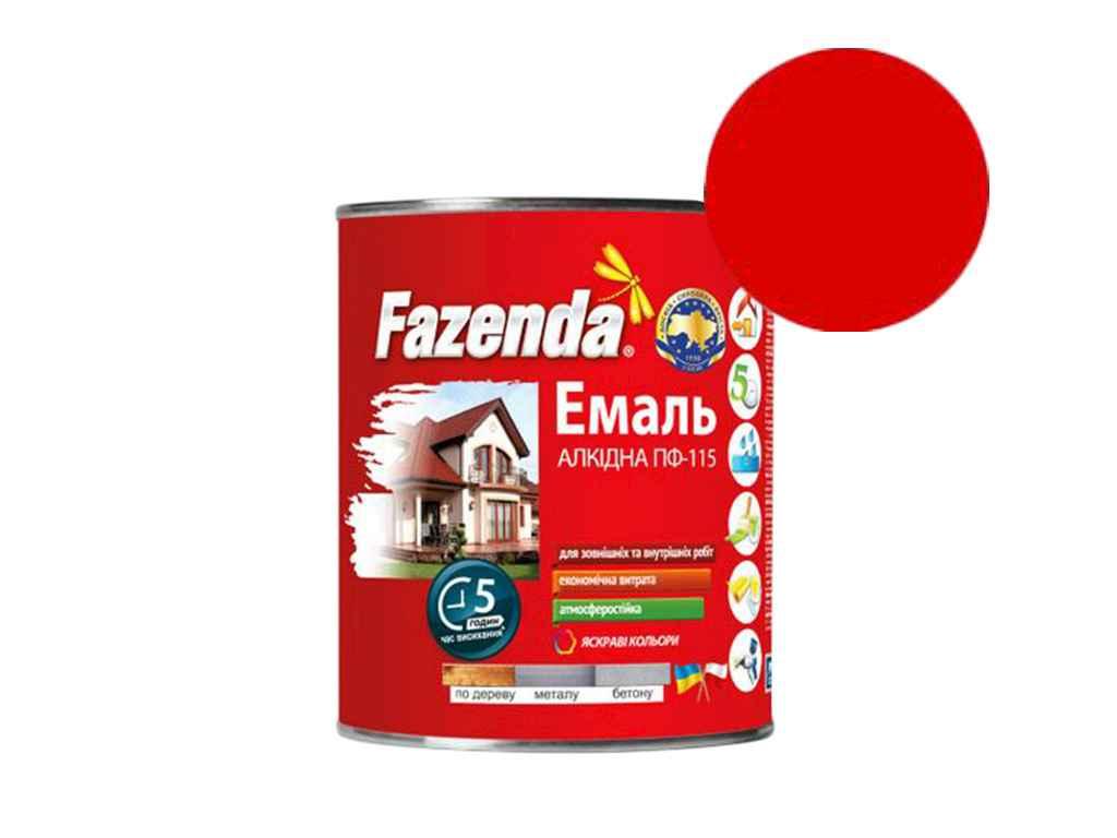Емаль алкідна ПФ-115 Червоний 2,8кг ТМ FAZENDA, фото 1