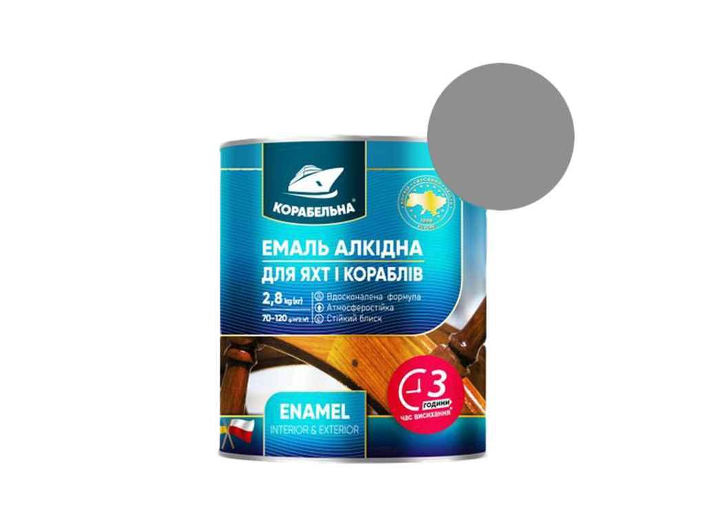 Емаль алкідна ПФ-115 Сірий 2,8кг ТМ КОРАБЕЛЬНА, фото 1