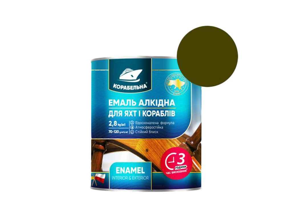 Емаль алкідна ПФ-115 Хакі 2,8кг ТМ КОРАБЕЛЬНА, фото 1