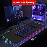 Ігрова поверхня з підсвічуванням 400х900х4мм RGB INTEKO чорний, фото 3