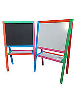 Мольберт дитячий двосторонній магнітний, дошка для малювання для магнітів, маркерів і крейди 3в1.