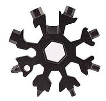 Мультитул-сніжинка з кільцем 18 в 1 CNV SnowFlake Wrench Tool Чорний NC, код: 7752506