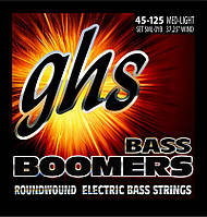 Струны для бас-гитары GHS 5ML-DYB Boomers Roundwound Medium Light 5-String Bass 45 125 NC, код: 6555739
