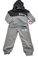 Детский спортивный костюм 2, 3, 4, 5 лет для мальчиков серый (КД176)