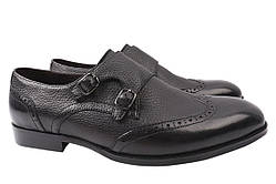 Туфлі чоловічі з натуральної шкіри на низькому ходу на шнурівці Чорні Lido Marinozi 210-21DT SC, код: 7366269