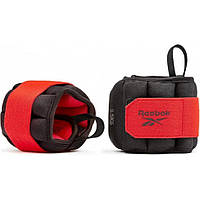 Утяжелители запястья Flexlock Wrist Weights Reebok RAWT-11261 черный, красный 1 кг, Vse-detyam