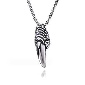 Підвіска, Кулон, ланцюжок на шию, унісекс, кіготь із титанової сталі 60 см