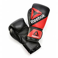 Боксерские перчатки Combat Leather Training Glove Reebok RSCB-10100RDBK, красный, черный 14 унций,