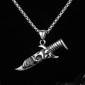 Підвіска, Кулон, ланцюжок на шию, унісекс, Клинок із титанової сталі 60 см