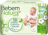 Подгузники детские Bebem Natural 3 Midi (4-9 кг)34шт