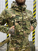 Тактическая флисовая кофта мультикам демисезонная военная кофта на флисе армейская теплая кофта с капюшоном
