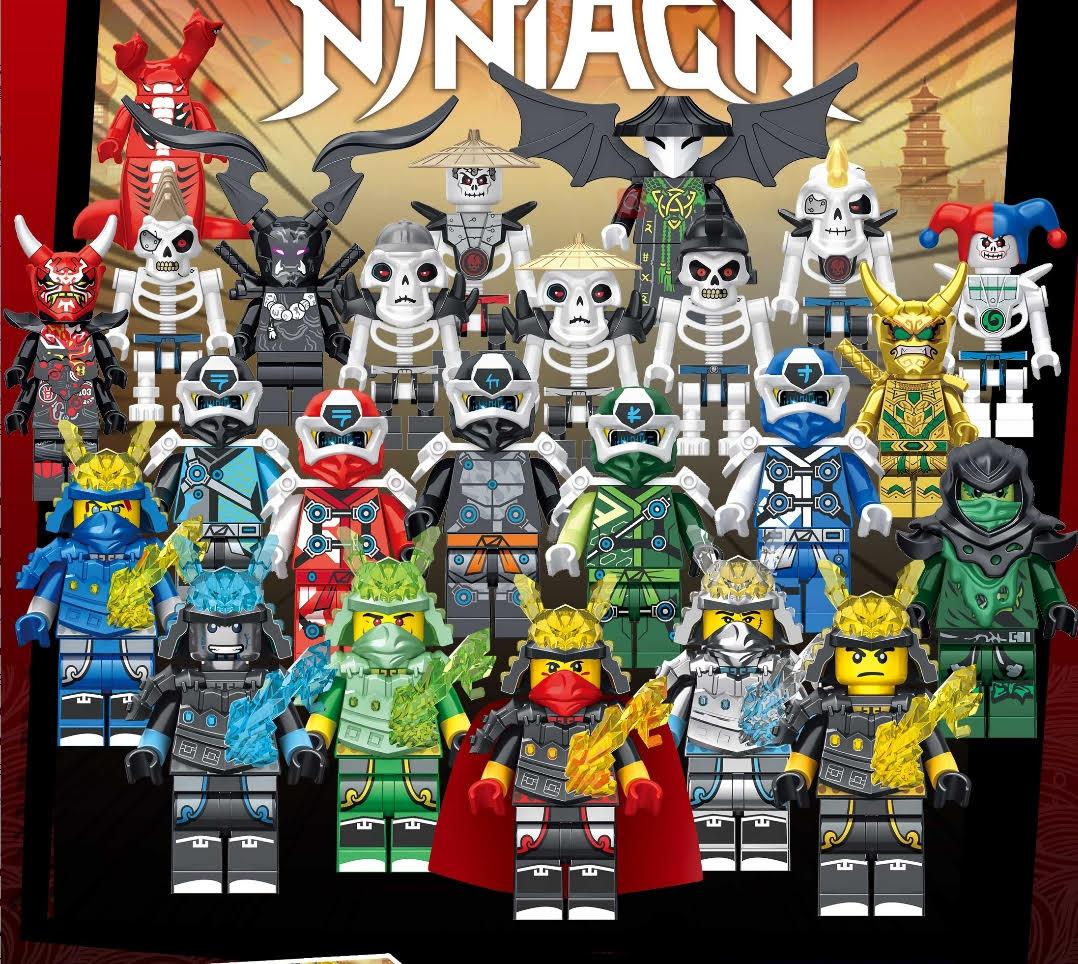 Фігурки чоловічки ніндзя Ninjago змії та скелети аніме 24 штук