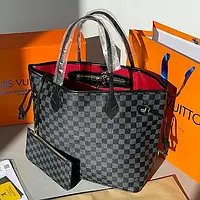 Louis Vuitton Neverfull Grey 47 х 32 х 16 см женские сумочки и клатчи хорошее качество