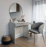 Туалетний столик Ok Style матовий білий 90 x 80 x 40 см, фото 3