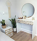 Туалетний столик Ok Style матовий білий 90 x 80 x 40 см, фото 6