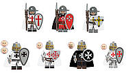 Фигурки человечки крестоносцы рыцари средневековые воины