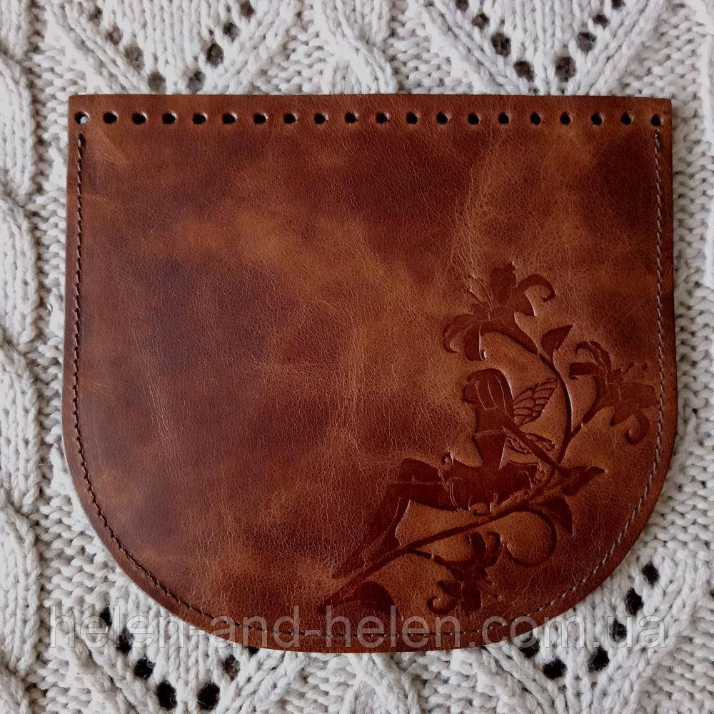 Клапан сумки. "Фея". Колір Коньячний, фото 1