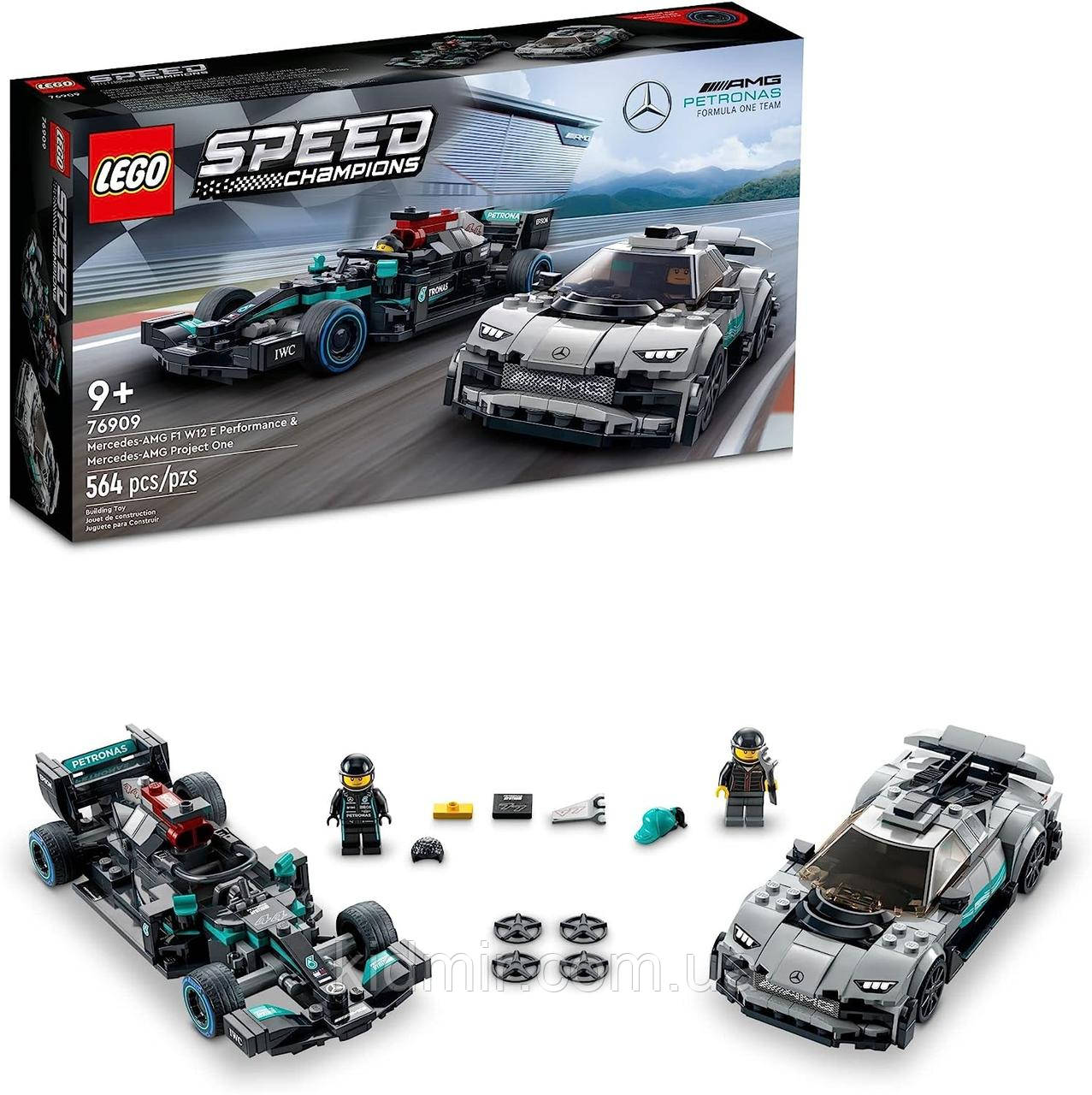 LEGO Speed Champions 76909 Mercedes-AMG F1 W12 E Performance і Mercedes-AMG Project One, фото 1