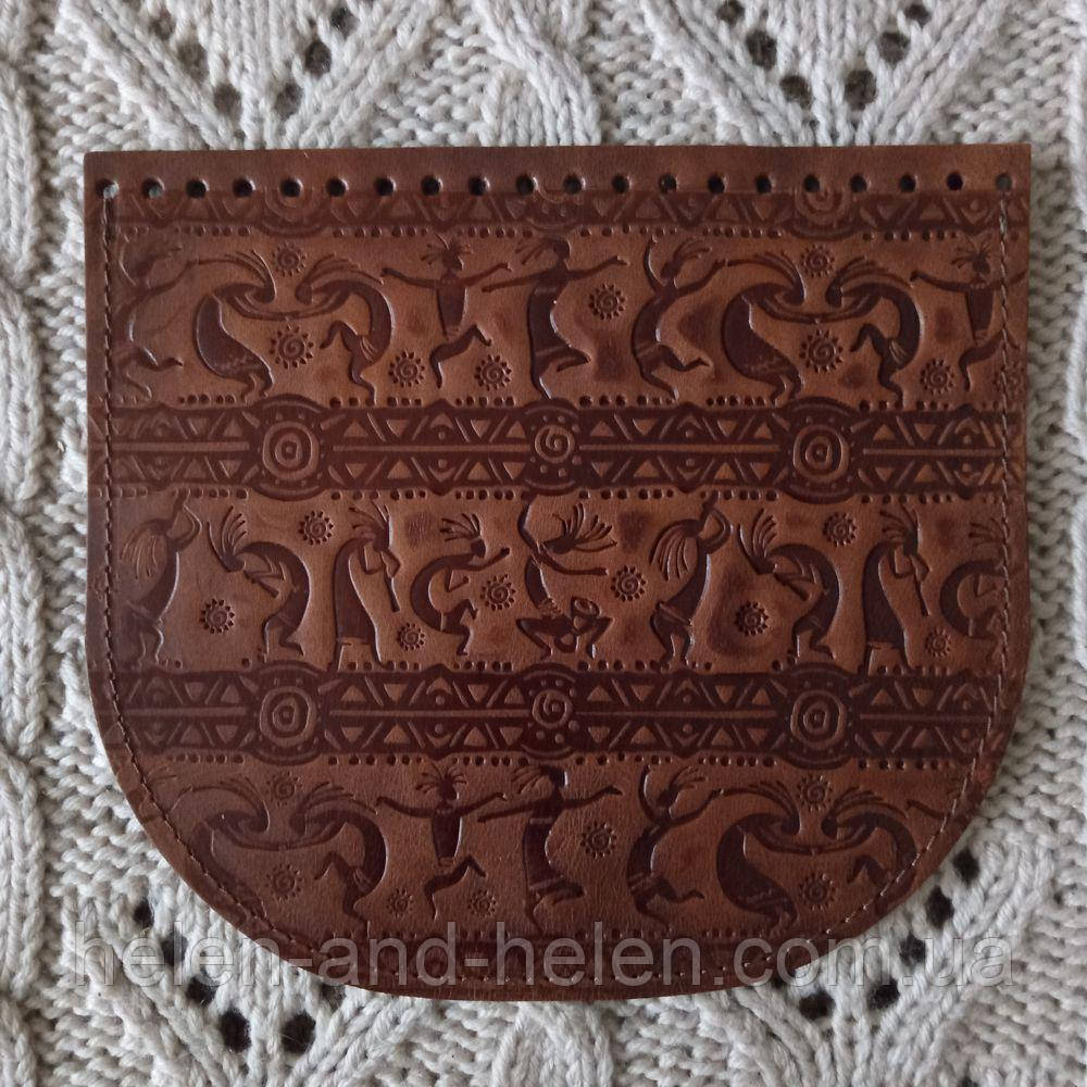 Клапан сумки. "Кокопеллі". Колір Коньячний, фото 1