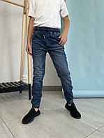 Синие джинсы на резинке 134-170см. Производитель - Dola Elvin