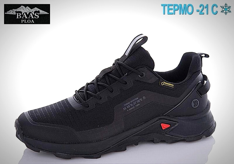 Чоловічі термо кросівки BaaS Waterproof чорні 43 р.