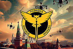 Прапор Воєнної Розвідки України дрони новий логотип