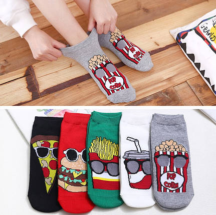 Набір шкарпеток Фаст Фуд 5 шт No2 (35-42 розмір), фото 1