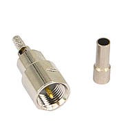 Роз'єм FME Male на кабель RG-316 RG-178 RG-174 LMR100 SFF50-1.5 коннектор під пайку + обтиск Crimp крімпер, фото 3