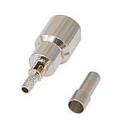 Роз'єм FME Male на кабель RG-316 RG-178 RG-174 LMR100 SFF50-1.5 коннектор під пайку + обтиск Crimp крімпер, фото 4
