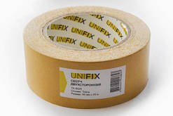 Скотч двосторонній UNIFIX на тканинній основі 50 мм х 25 м Жовтий (051765) NC, код: 1721525