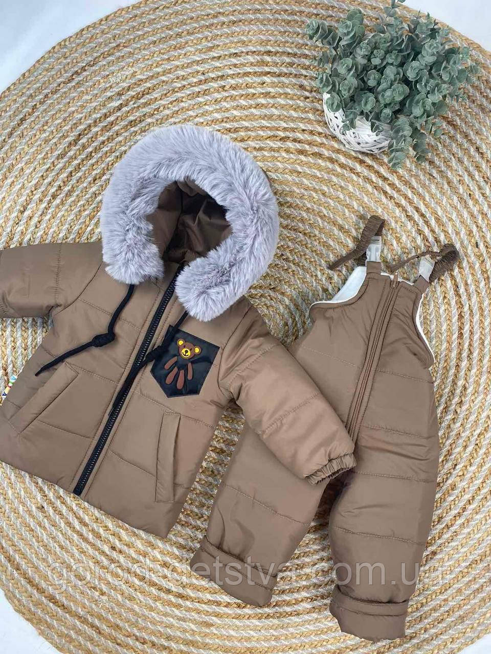 Дитячий зимовий костюм на ріст 80 см дитячий зимовий комбінезон від року, фото 1