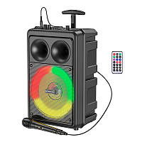 Портативная Bluetooth колонка караоке BOROFONE Dancing BP9 10W с микрофоном черный
