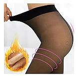 ТЕРМО колготи жіночі ALINA, зимові, натуральний ефект, батал, фото 3