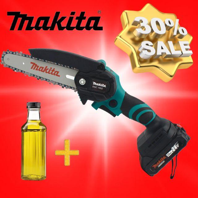 Makita duc 155z з 2 АКБ ВИСТАЧАЄ ДО 60ХВ РОБОТИ Акумуляторна міні-пила  Гілкоріз Цепная пила bs