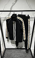 Мужской спортивный костюм Gucci, демисезонный мужской брендовый черный костюм ЛЮКС качества XXL