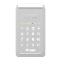 Сенсорная клавиатура Tiras Technologies K-PAD8 (white) для управления охранной системой Orion NC, код: 7753999