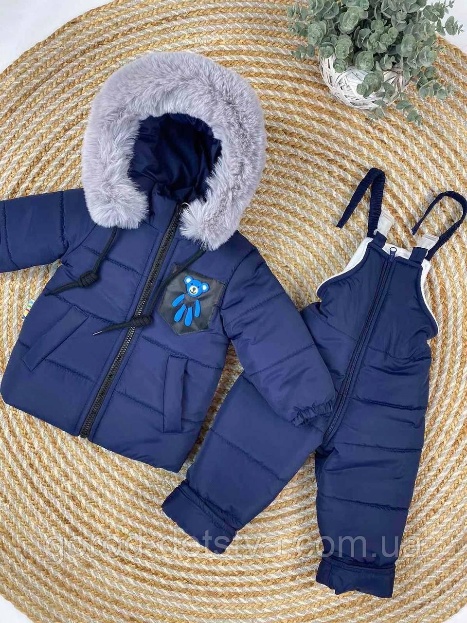 Дитячий зимовий костюм на ріст 80 см дитячий зимовий комбінезон від року, фото 1