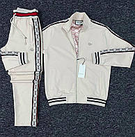 Мужской спортивный костюм Gucci, демисезонный мужской брендовый белый костюм ЛЮКС качества XL