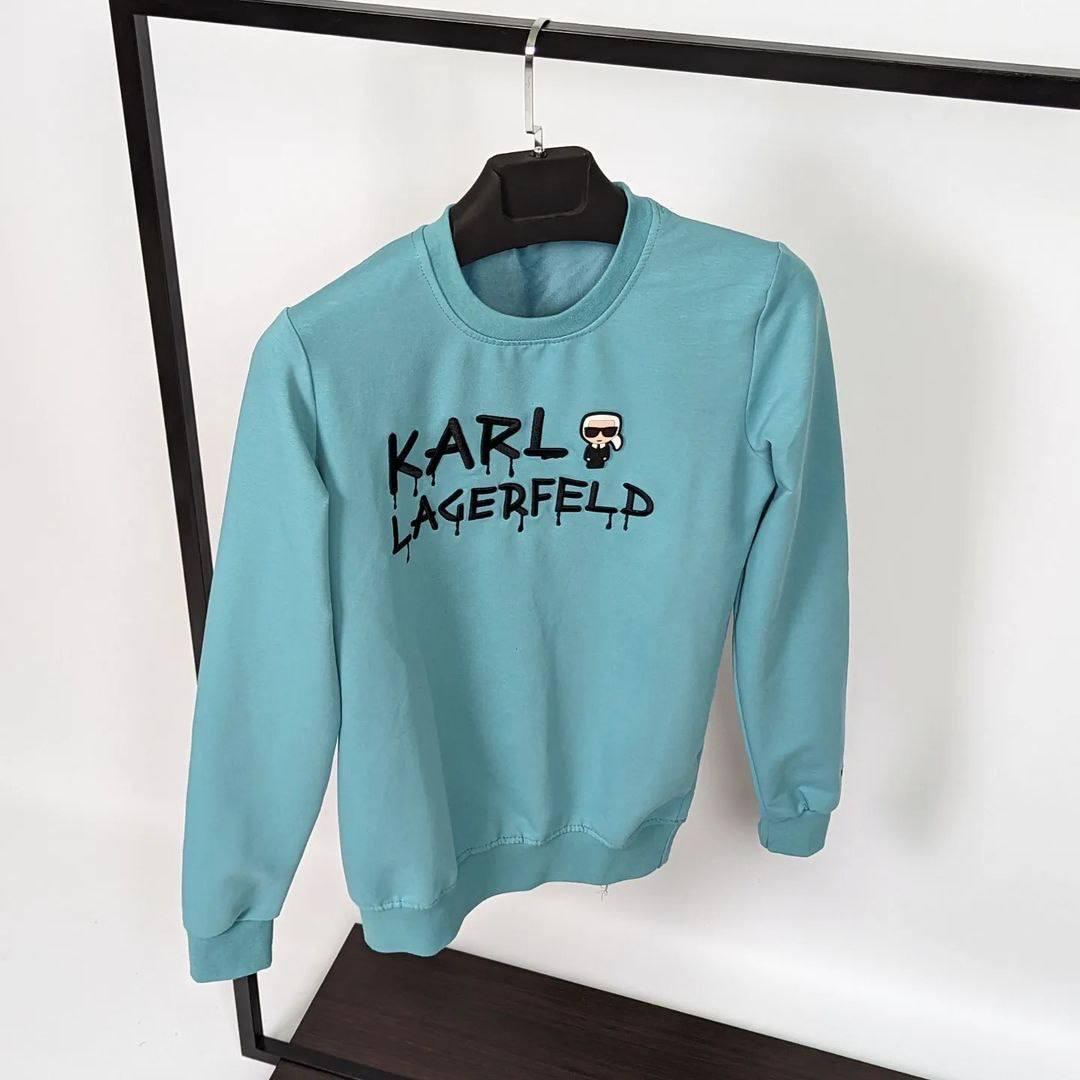 Чоловіча кофта світшот Karl Lagerfeld CK6542 блакитна S, фото 1