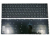 Клавиатура для ноутбука LENOVO 110-15AST Black, RU, черная рамка UK, код: 6816745
