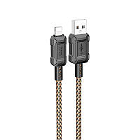 Кабель Hoco Lightning Leader charging data cable X94 |100см, 2.4A| gold