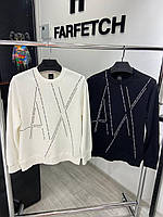 Мужской свитшот Armani, свитер мужской, демисезонная кофта Черный, M