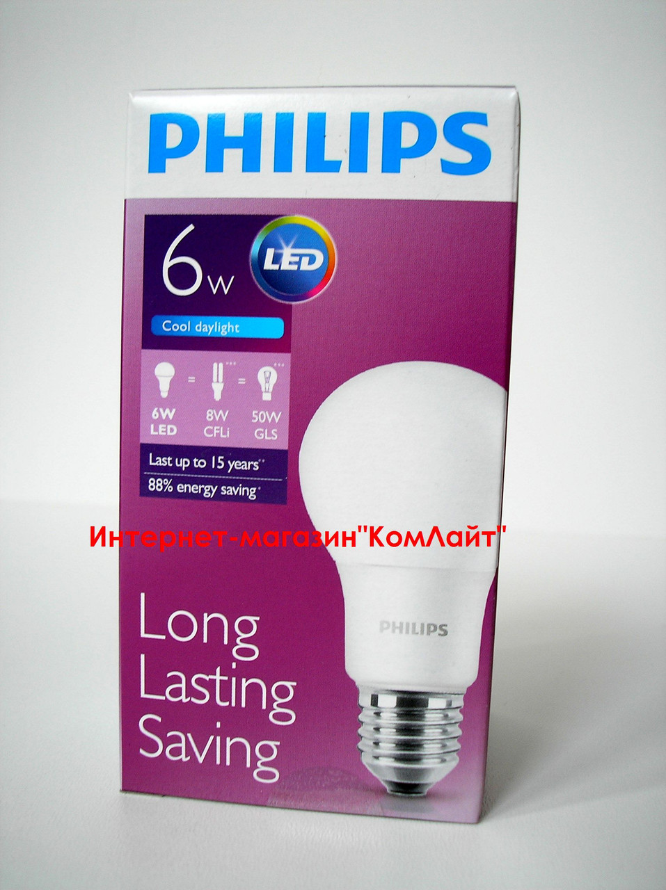 Світлодіодна лампа PHILIPS LEDBulb 6-50W E27 6500 K 230V A60