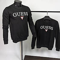 Мужской свитшот Guess, свитер мужской, демисезонная кофта черного цвета