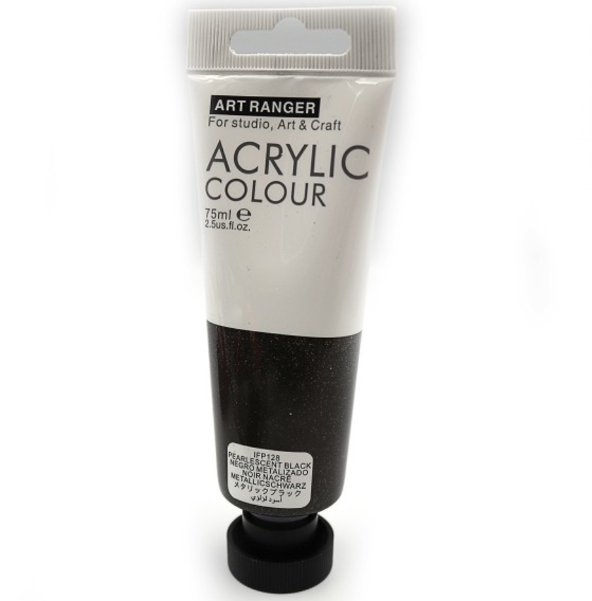 Акрилова фарба Art Ranger "Pearlescent Black" пласт туб 75мл
